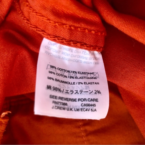 J. Crew Mercantile Pants Trousers Sz. 12 Rust Stretch - Picture 2 of 7